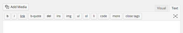 barra de texto editor wordpress